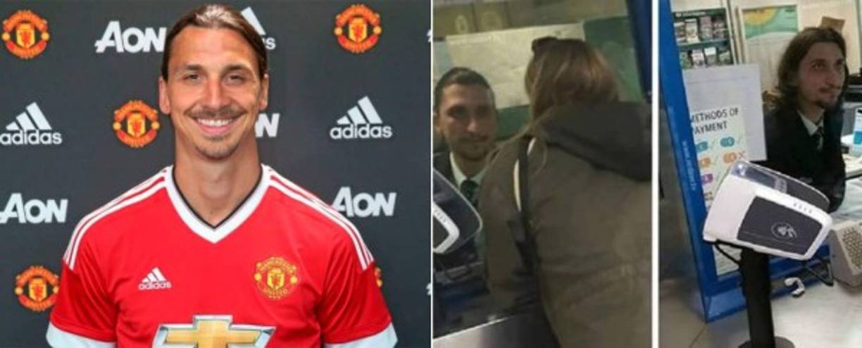 Zlatan Ibrahimovic y un trabajador del metro.