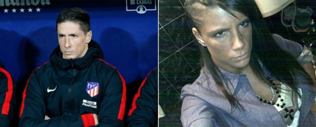 Fernando Torres y su parecido con una mujer.