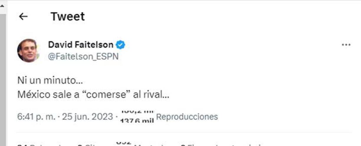 El mensaje de Faitelson tras el gol de México ante Honduras a los 50 segundos.