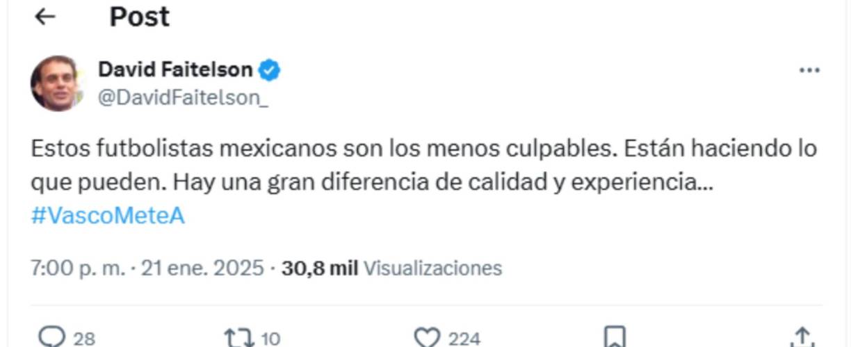 David Faitelson dejó varios comentarios al ver lo que ocurría en el amistoso River Plate vs Selección de México: “Hay una gran diferencia de calidad y experiencia”, señaló.