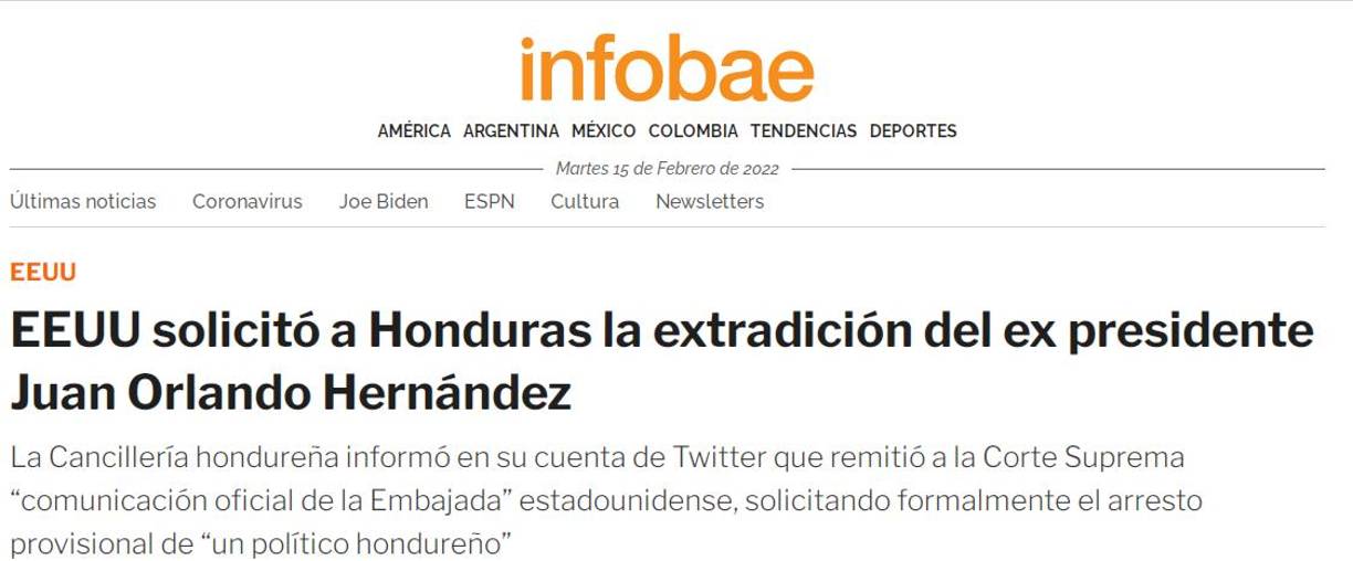El pasado 7 de febrero el jefe de la diplomacia estadounidense, Antony Blinken, había afirmado que Hernández fue incluido el 1 de julio de 2021 en el listado de personas señaladas de corrupción o de socavar la democracia en El Salvador, Guatemala y Honduras.