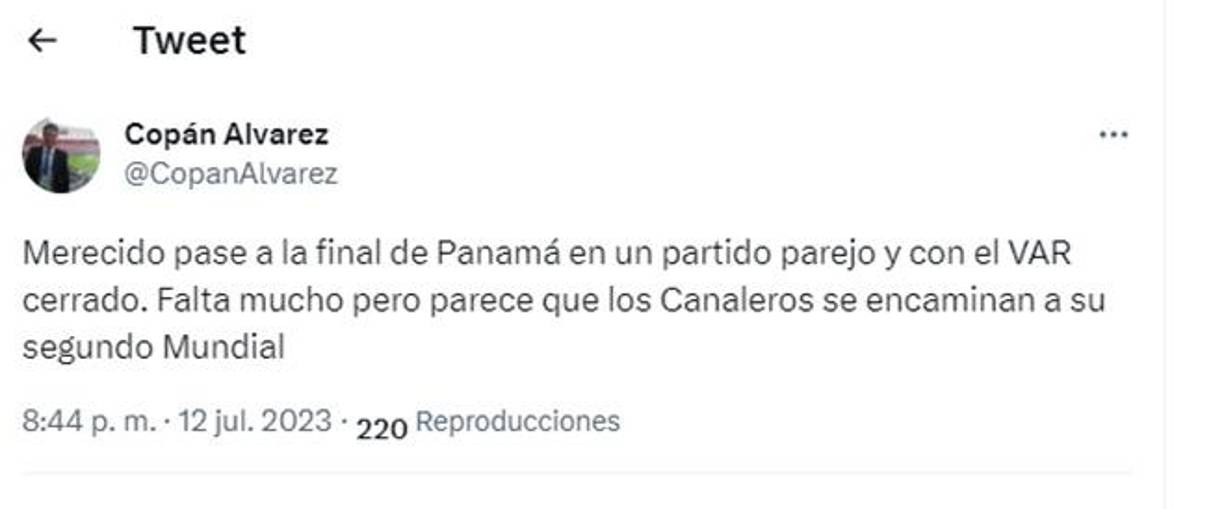El periodista hondureño Copán Álvarez de Telemundo dejó su comentario. 