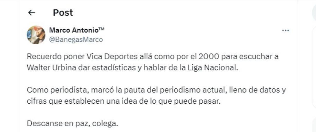 ”Marcó la pauta del periodismo actual, lleno de datos y cifras que establecen una idea de lo que puede pasar”, dijo Marco Antonio.