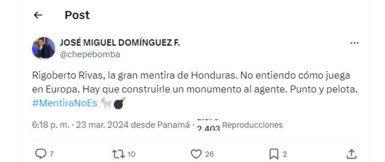 El periodista panameño “Chepebomba” arremetió contra Rigo Rivas: “La gran mentira de Honduras.”
