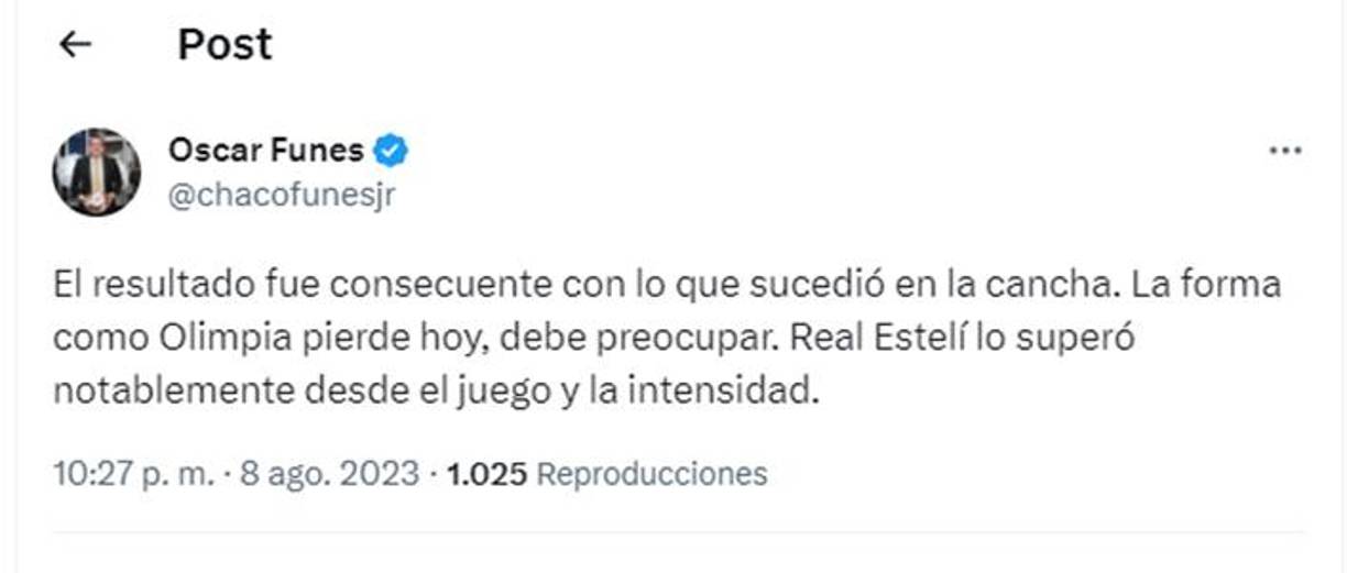 Chaco Funes también dejó sus impresiones. 