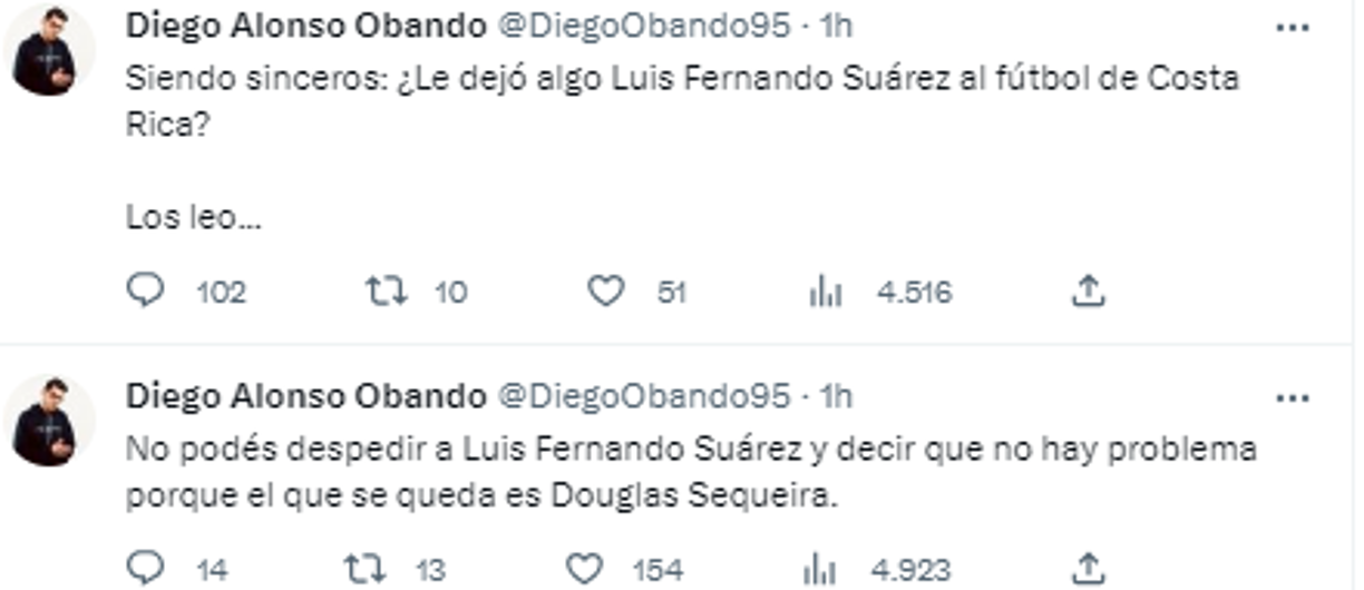 La opinión del periodista de Multimedios Cr, Diego Obando. 