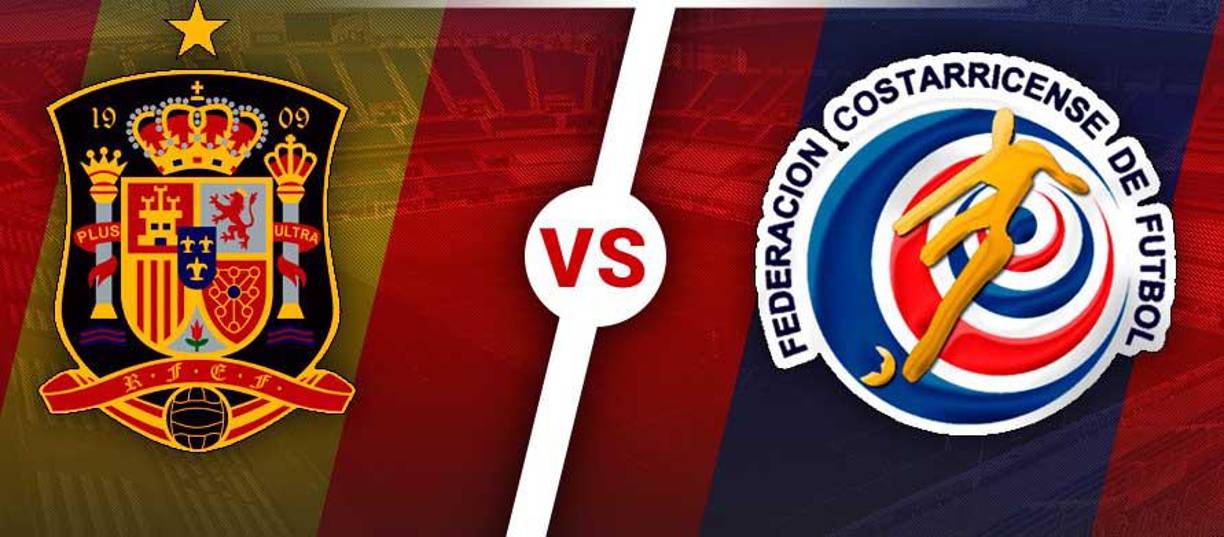 España vs Costa Rica: El partido se disputará el 23 de noviembre a las 10:00am, hora de Honduras. No se podrá ver por señal abierta en Honduras.