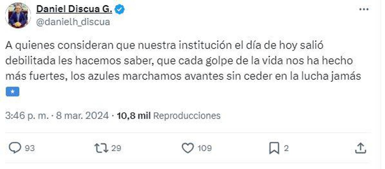 6. Daniel Discua, diputado del Partido Nacional. 