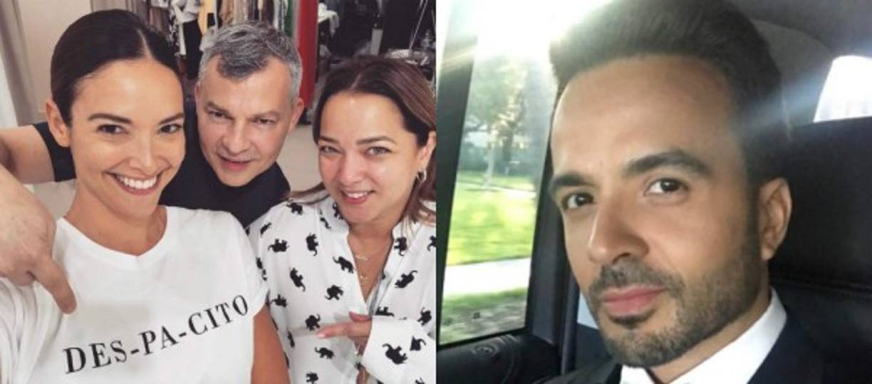 En la foto también aparece la modelo Denise Quiñones, quien lleva una camiseta con la palabra 'Despacito', el último hit de Fonsi... ¿coincidencia?