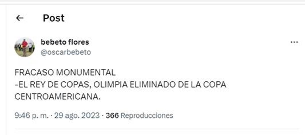 Bebeto Flores: “Fracaso Monumental.”