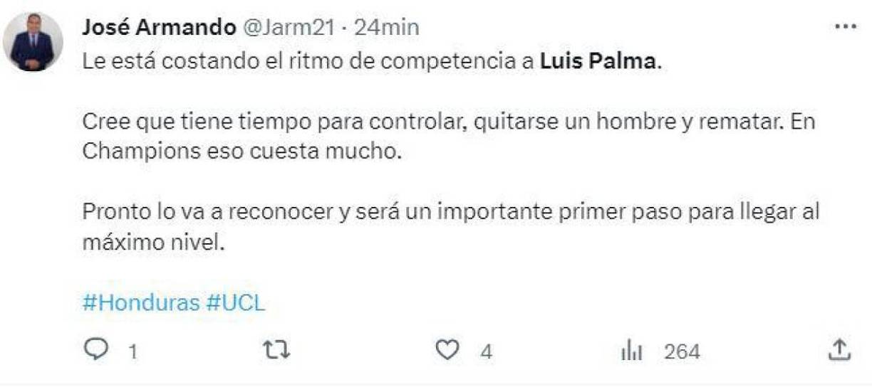 José Armando, periodista de Deporte Total USA, señaló que Palma aún tiene cosas por aprender tras haber debutado en Champions League.