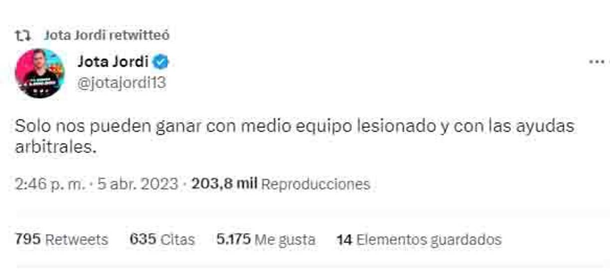 Jota Jordi de El Chiringuito dejó polémicas palabras.