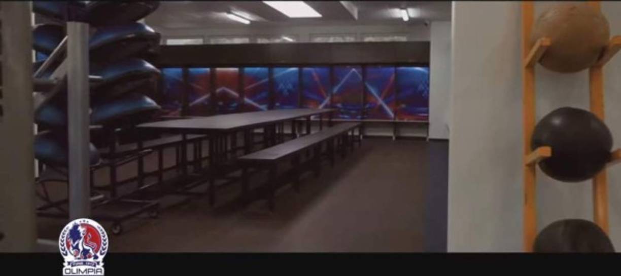 Así es el camerino de la sede del Olimpia.