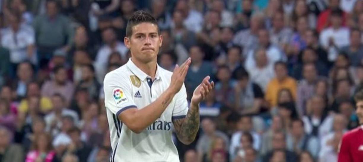 James Rodríguez: El volante colombiano se fue ovacionado este día del Santiago Bernabéu en la victoria de 4-1 del Real Madrid ante Sevilla y todo apunta a que fue el último encuentro en dicho escenario.