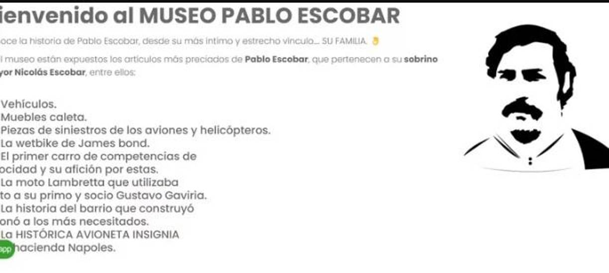 Parte de las cosas que aparecían en el museo.