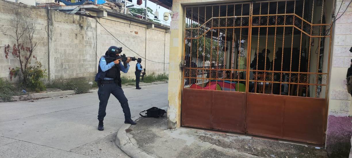 El Ministerio Público informó que ejecutan el aseguramiento e incautación de 25 bienes muebles en la ciudad de La Entrada, municipio de Nueva Arcadia, Copán. 