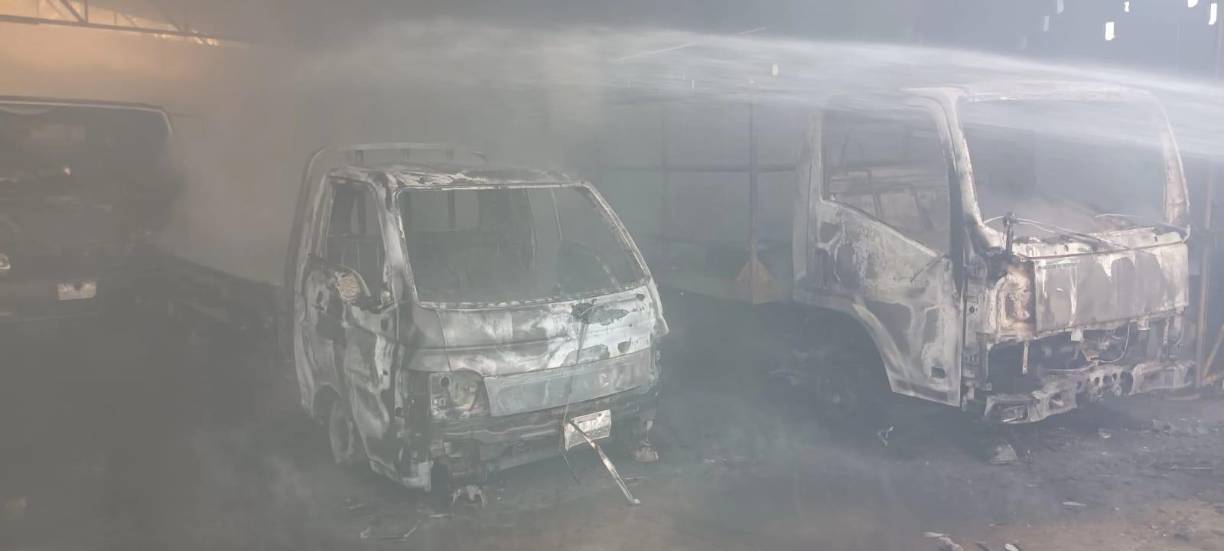 El área que se quemó fue la de carga y descarga de la empresa de gas.