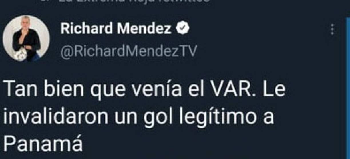 El periodista Richard Méndez de ESPN señaló que el gol invalidado a Panamá era legítimo.