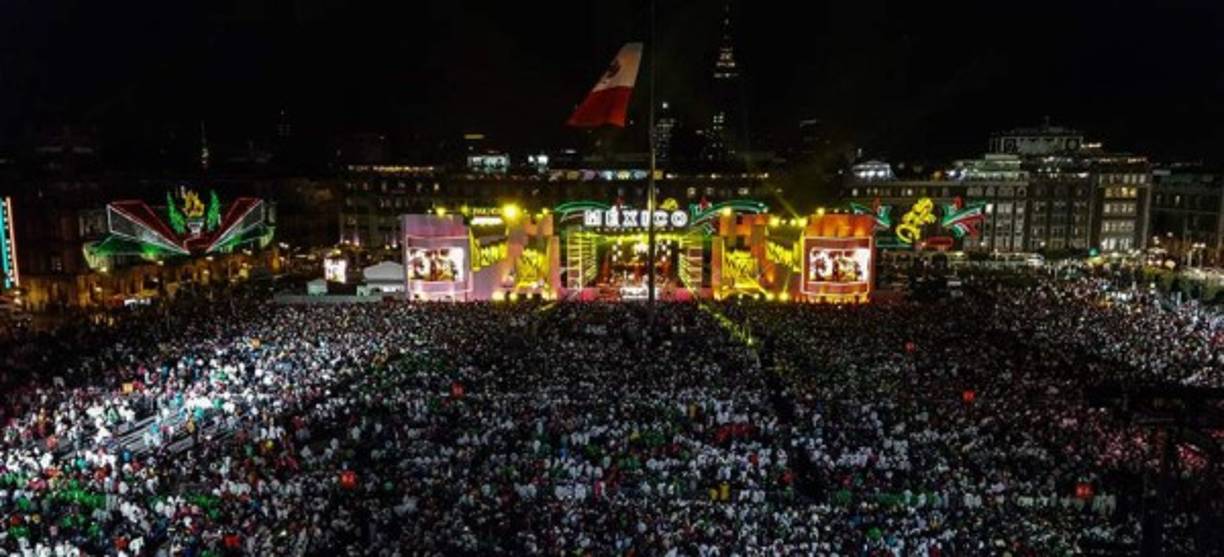 Así lució el zócalo en la celebración de Independencia, simultáneamente se desarrolló en los 31 estados del país.