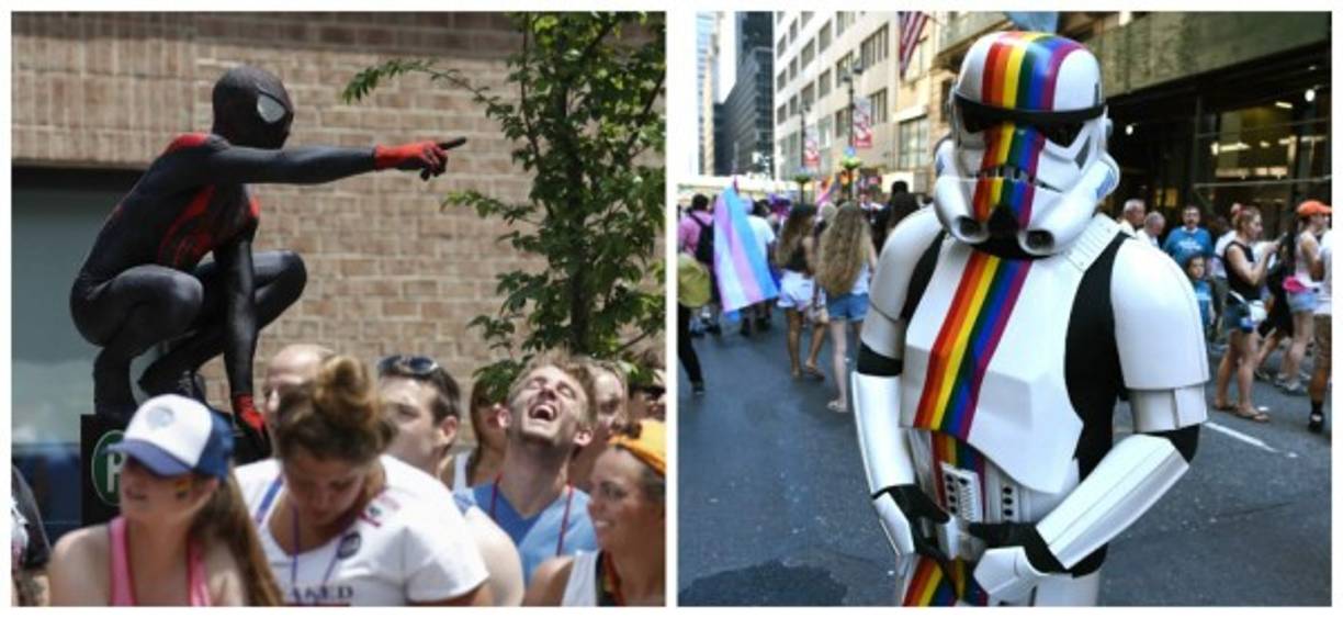 Algunos transgénero marcharon reclamando poder usar el baño del género con el que se identifican. <br/>