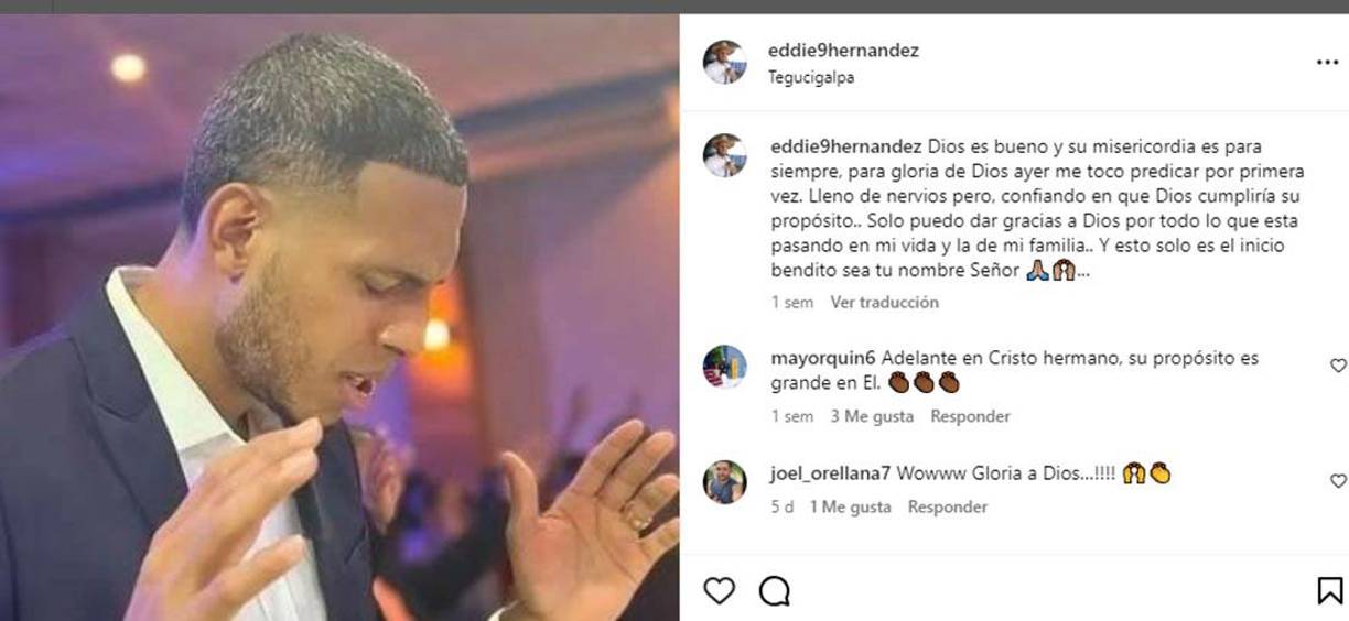 “Dios es bueno y su misericordia es para siempre, para gloria de Dios ayer me tocó predicar por primera vez. Lleno de nervios, pero, confiando en que Dios cumpliría su propósito”, escribió el oriundo de Trujillo.