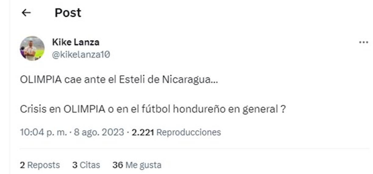Kike Lanza, periodista hondureño y director deportivo del Génesis, también dio su punto de vista.