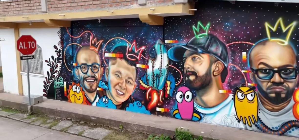 El mural está plasmado en la pared de una vivienda de Ajuterique, Comayagua, zona central de Honduras.