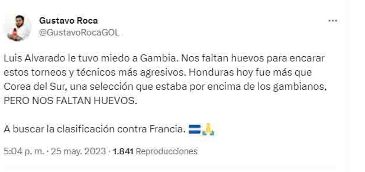 ”Luis Alvarado le tuvo miedo a Gambia”, fueron algunas de las palabras del periodista Gustavo Roca.