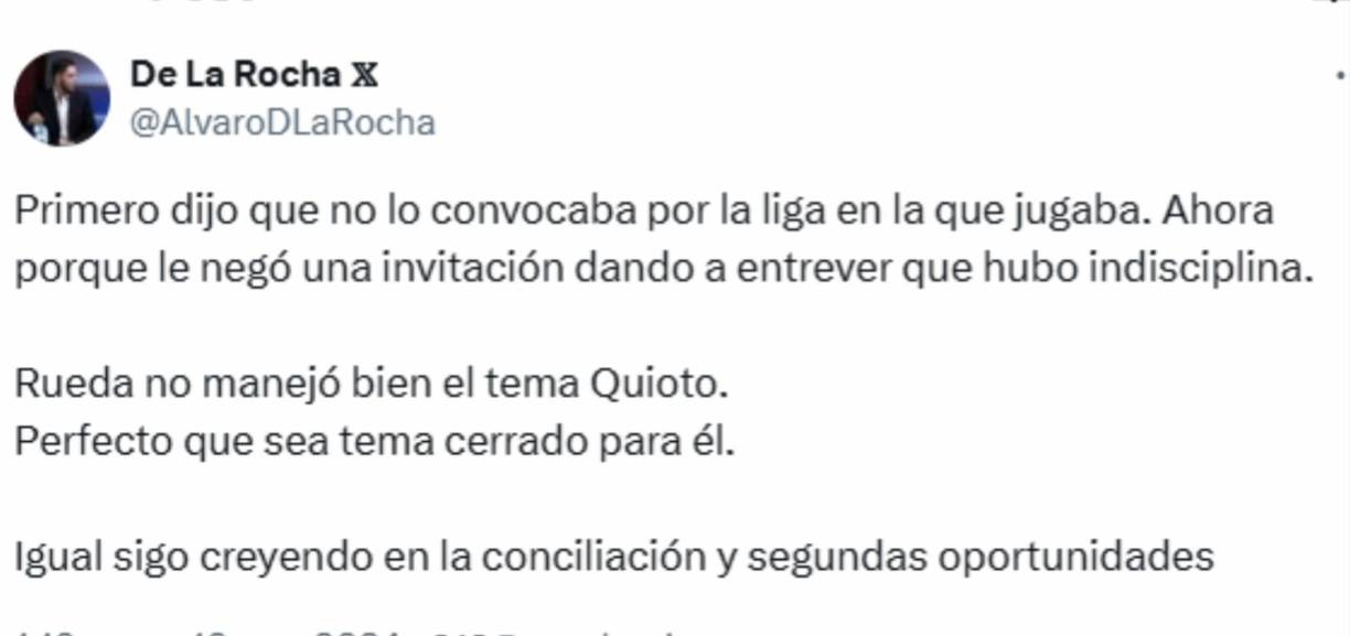 “Rueda no manejó bien el tema Quioto”, fueron algunas de las palabras del periodista Álvaro De La Rocha.