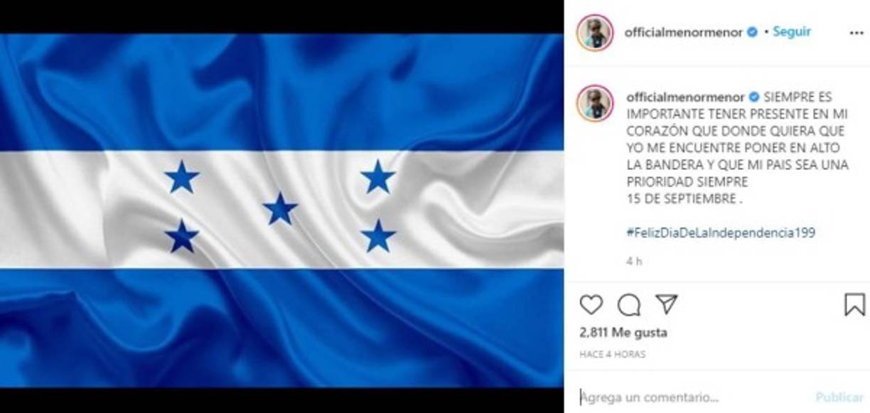 El artista catracho compartió este emotivo mensaje en su cuenta de Instagram.