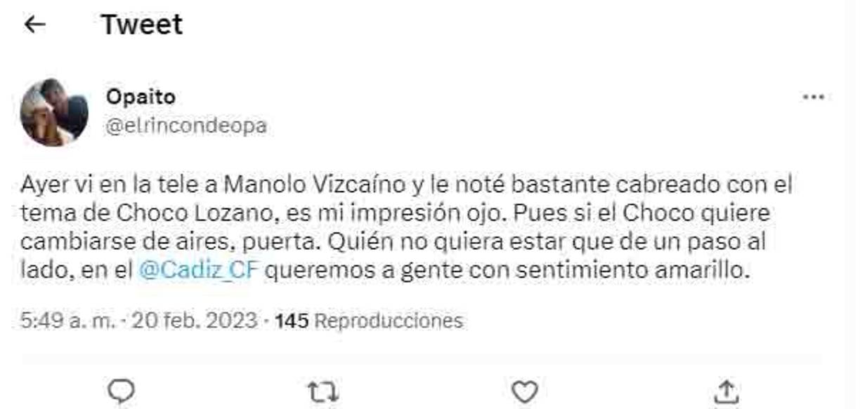 Periodistas y aficionados del Cádiz se han pronunciado en las redes sociales sobre las palabras del presidente del Cádiz sobre Choco Lozano y lanzaron cuestionamientos por el atacante hondureño: “Queremos a gente con sentimiento.”