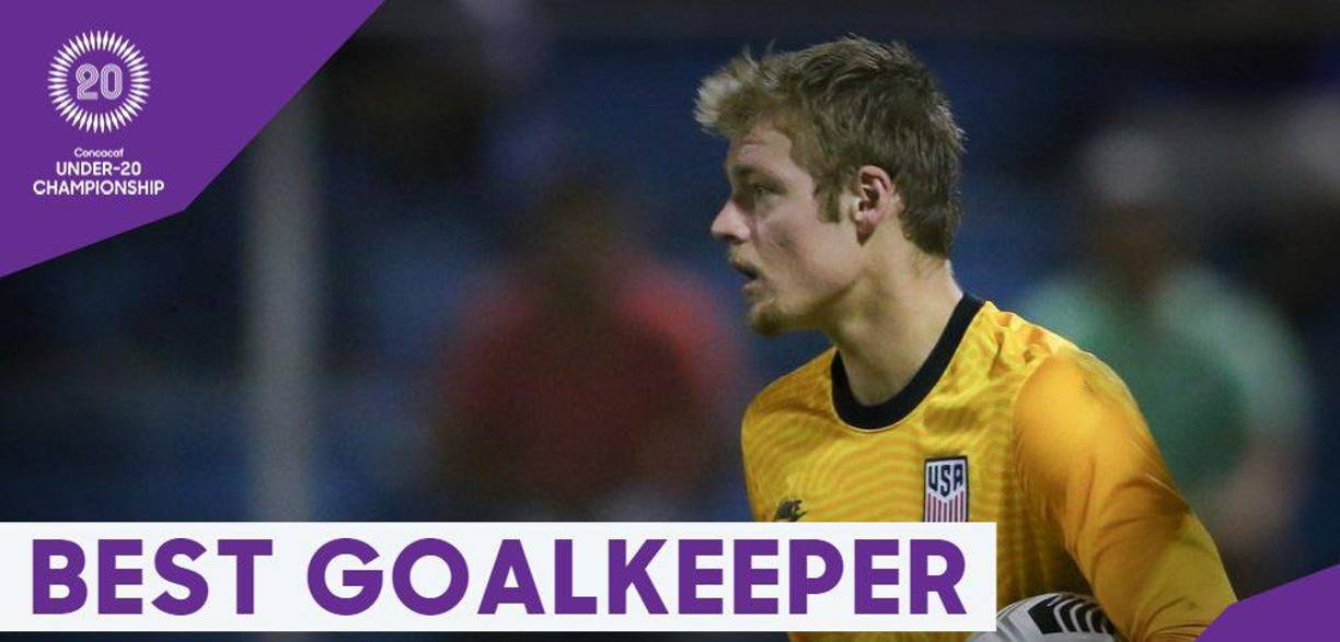 Christopher Brady: El portero de Estados Unidos fue seleccionado como el mejor arquero del Premundial Sub-20 de Concacaf.