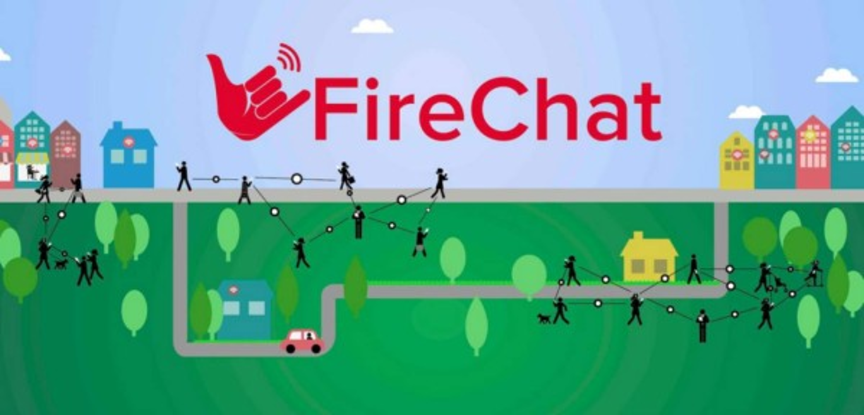 Fire Chat resulta muy útil en momentos en los que no hay disponible una conexión de datos a internet, conectando dispositivos separados hasta los 70 metros de distancia. Es gratuita y cuando se dispone de conexión puede utilizarse prácticamente desde cualquier lugar.