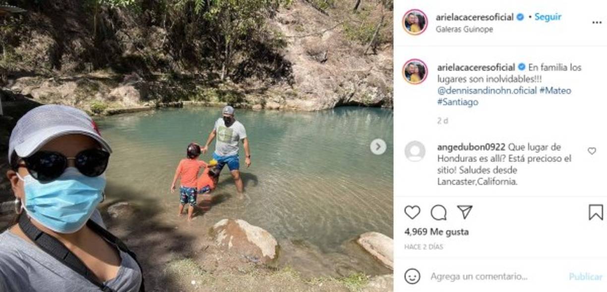 La periodista de HCH, Ariela Cáceres, disfruta de sus vacaciones en familia.