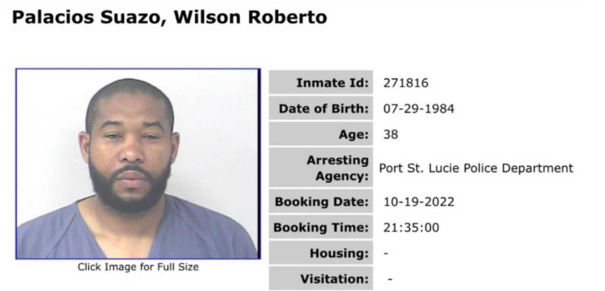 Wilson Palacios fue arrestado el pasado miércoles 19 de octubre a horas de la noche. El bimundialista catracho fue detenido en Miami, ciudad donde reside, y trasladado posteriormente al departamento policial del condado de Santa Lucía, Florida.