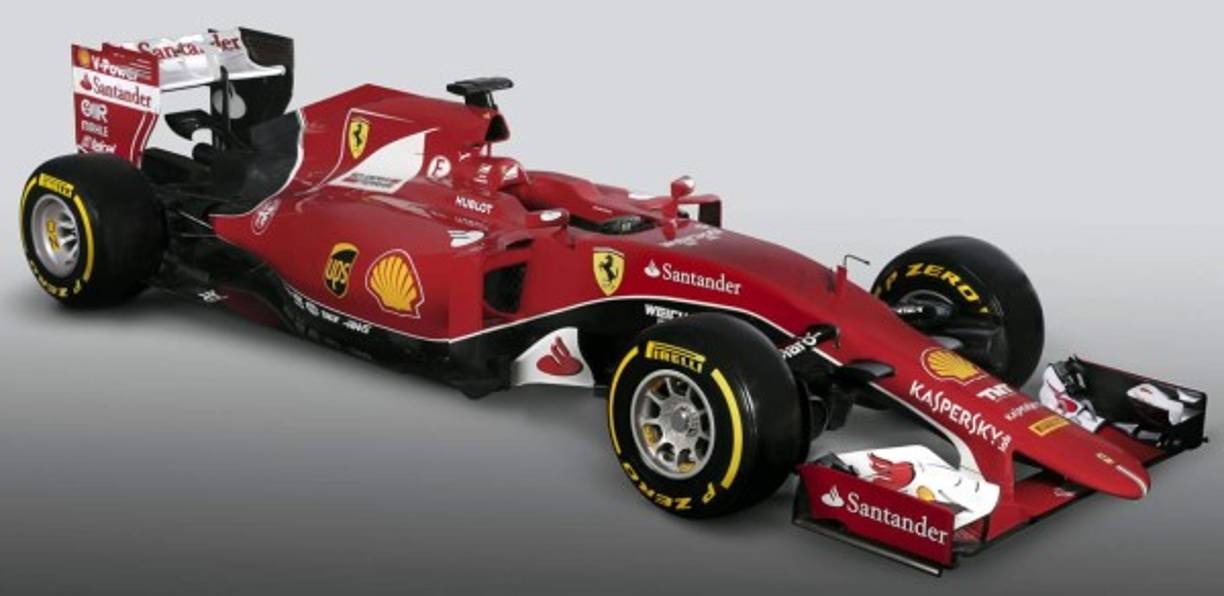 Las características más llamativas del nuevo Ferrari SF15-T son el morro frontal plano más alargado que el resto de los coches de la parrilla, los pontones del 'bólido rojo' y la apuesta por la suspensión frontal 'pull-rod' de su predecesor de cara a obtener beneficios aerodinámicos.