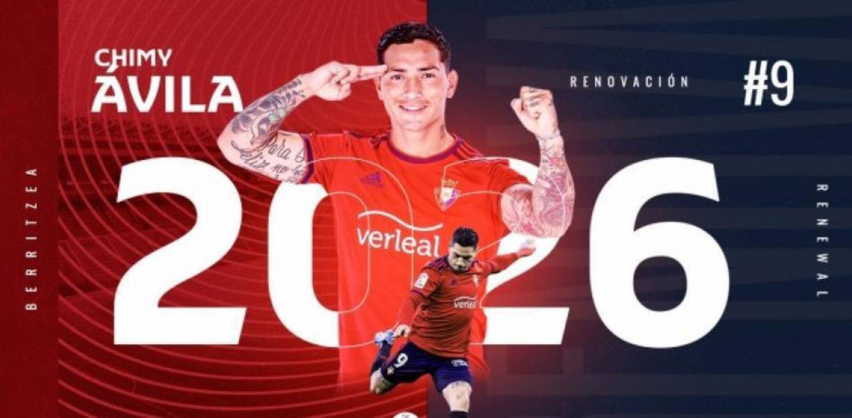 El Club Atlético Osasuna comunicó que alcanzó un acuerdo con el delantero argentino Chimy Ávila para extender su compromiso hasta el 30 de junio de 2026.