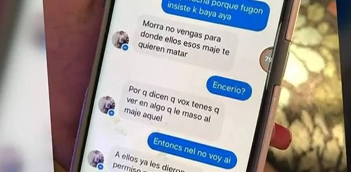 'Morra, no vengas para donde ellos, esos majes te quieren matar', le escribió uno de los supuestos mareros a Damaris. El mensaje fue divulgado por María Reyes, la madre de la joven.