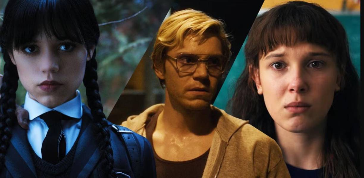 La primera temporada de “Merlina” (“Wednesday”), “Dahmer”, la cuarta temporada de “Stranger Things”, el inicio de “Brisgerton” y “Gambito de Dama” forman parte del top cinco de las series más populares de Netflix de todos los tiempos a nivel global. La plataforma anunció los títulos más populares en cada categoría, según la cantidad de visualizaciones que tuvieron en sus primeros 91 días en Netflix.