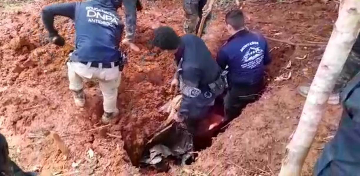 En el operativo participaron agentes de la unidad de Dirección Nacional Policial Antidrogas (DNPA), Comando de Operaciones Especiales (COE) y Policía de Fronteras.