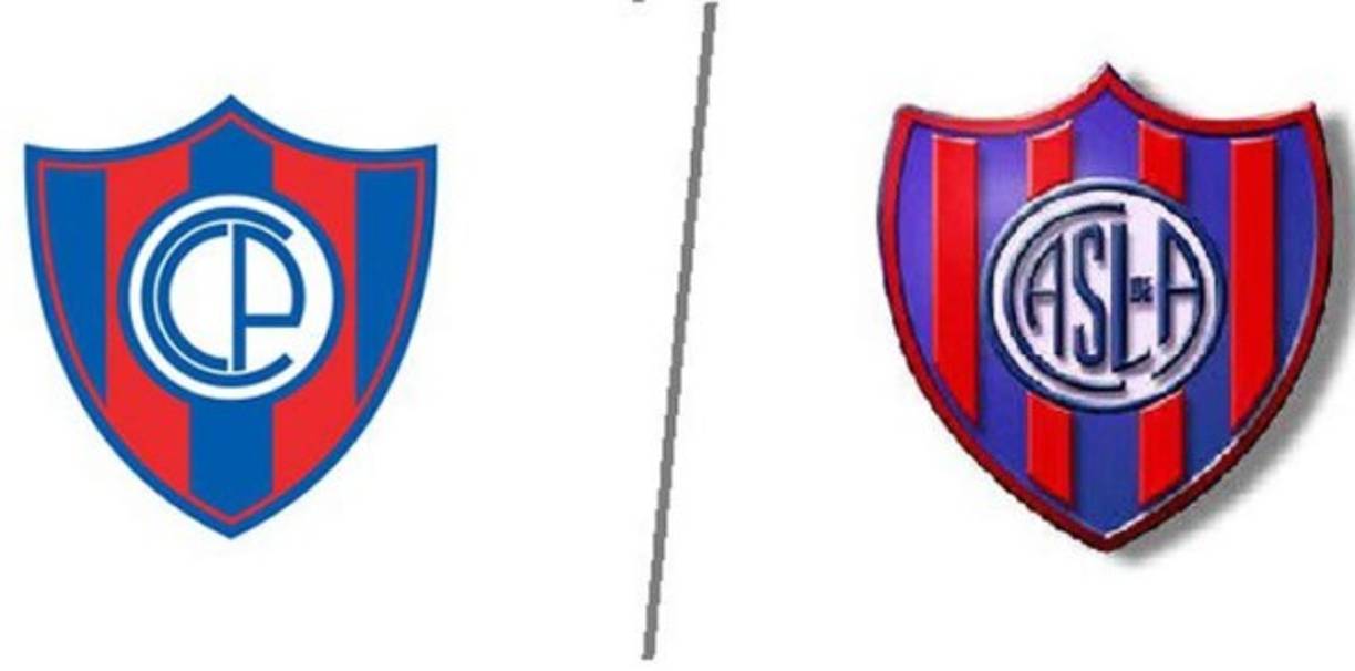 San Lorenzo de Argentina y Cerro Porteño de Paraguay, con bastante parecido.