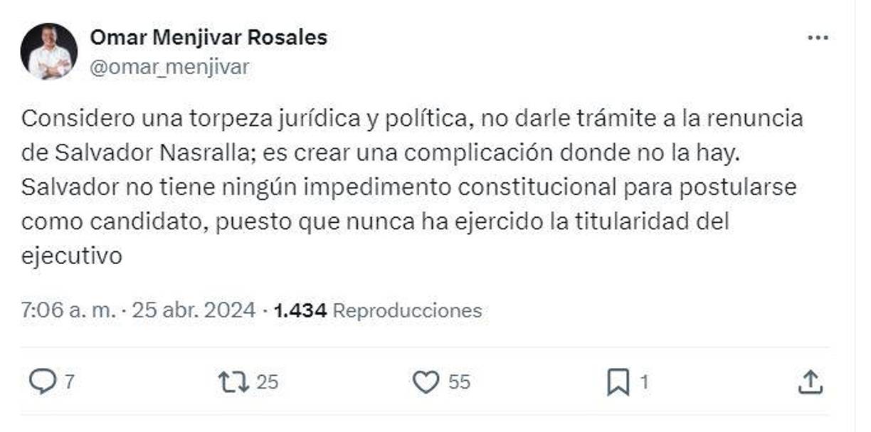 Omar Menjívar, vicealcalde de San Pedro Sula, tildó la acción de Redondo como “una torpeza política”. 