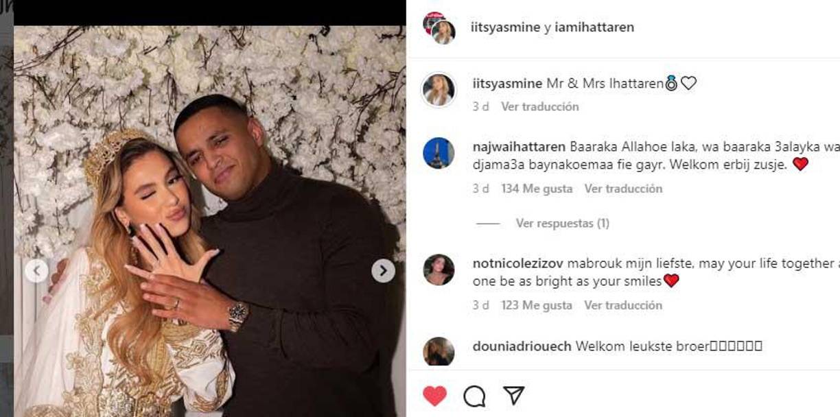 La boda entre Mohamed Ihattaren y Yasmine habría provocado el malestar de muchos fans y señalan que por eso le habrían incendiado el vehículo al jugador.