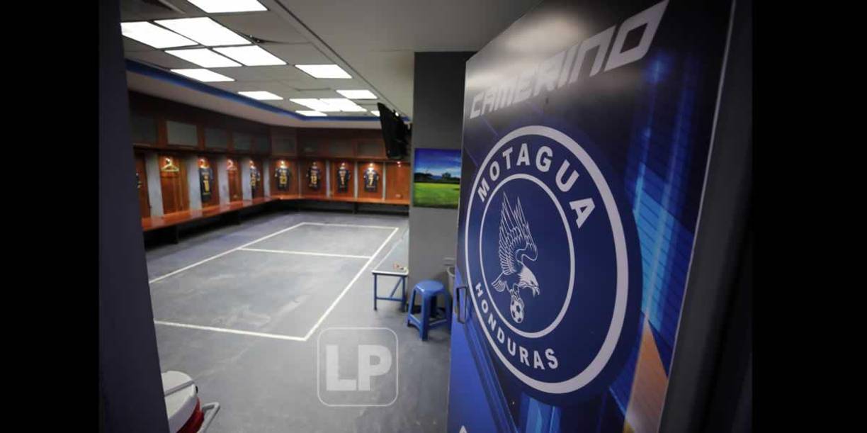 El camerino del Motagua, listo para el duelo ante Universitario.