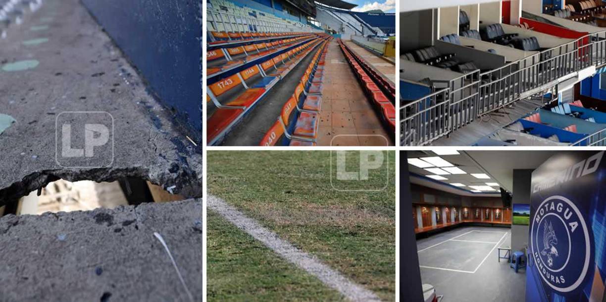 Así de lamentable luce el estadio Nacional de Tegucigalpa que funge como casa para los equipos Olimpia y Motagua. Tras los actos cívicos del 15 de septiembre las condiciones del coloso capitalino quedaron peor.