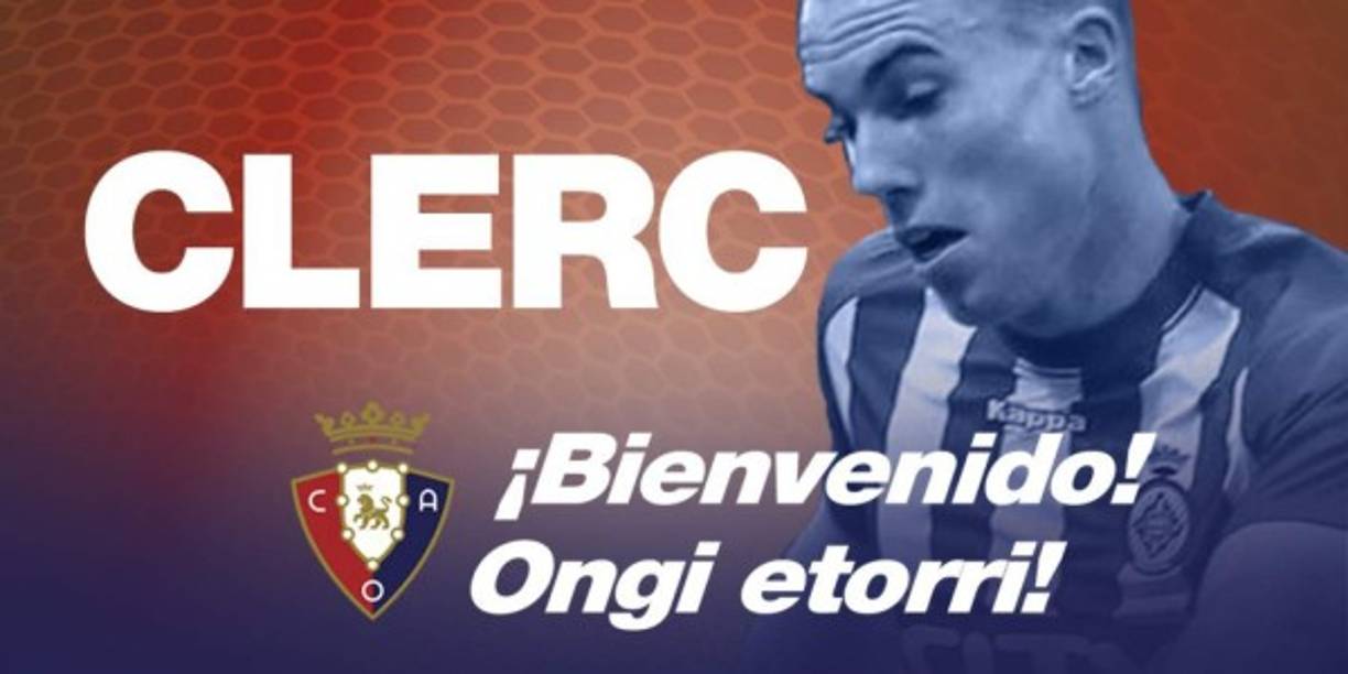 El Osasuna ficha a Carlos Clerc. El lateral izquierdo español llega procedente del Espanyol y firma para las dos próximas temporadas.