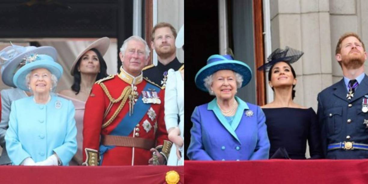 Fue un agudo contraste con el debut de Markle en el Trooping the Color hace exactamente un mes el 10 de junio, cuando la ex actriz fue vista nerviosa, ocultándose tras su cuñada Kate Middleton.<br/><br/>