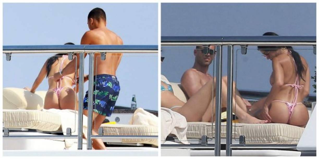 La mediática estadounidense y el joven deportista, 14 años menor que ella, se mostraron muy enamorados.<br/>