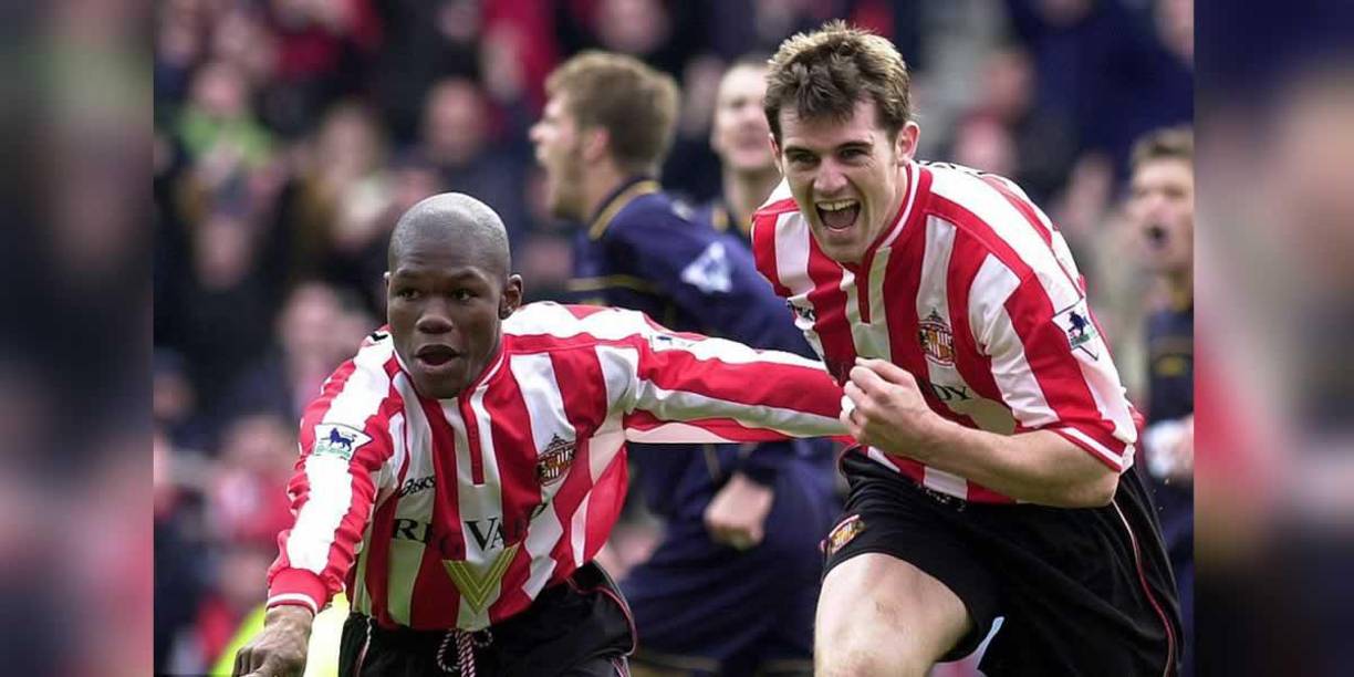 ‘Tyson’ Núñez celebrando un gol en el único partido que jugó con el Sunderland en la Premier League.