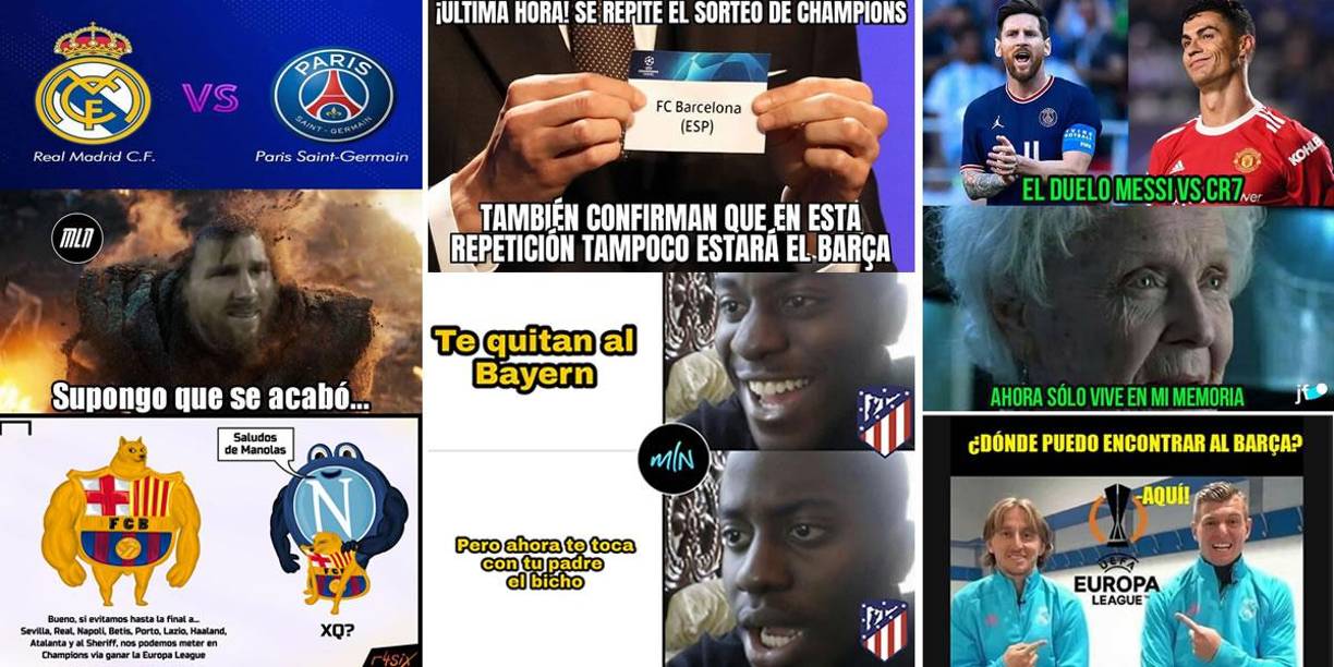 Los divertidos memes que dejó el sorteo de octavos de final de la Champions que se tuvo que repetir por errores de la UEFA. Y el Barcelona también sufre burlas al conocer su rival en la Europa League.